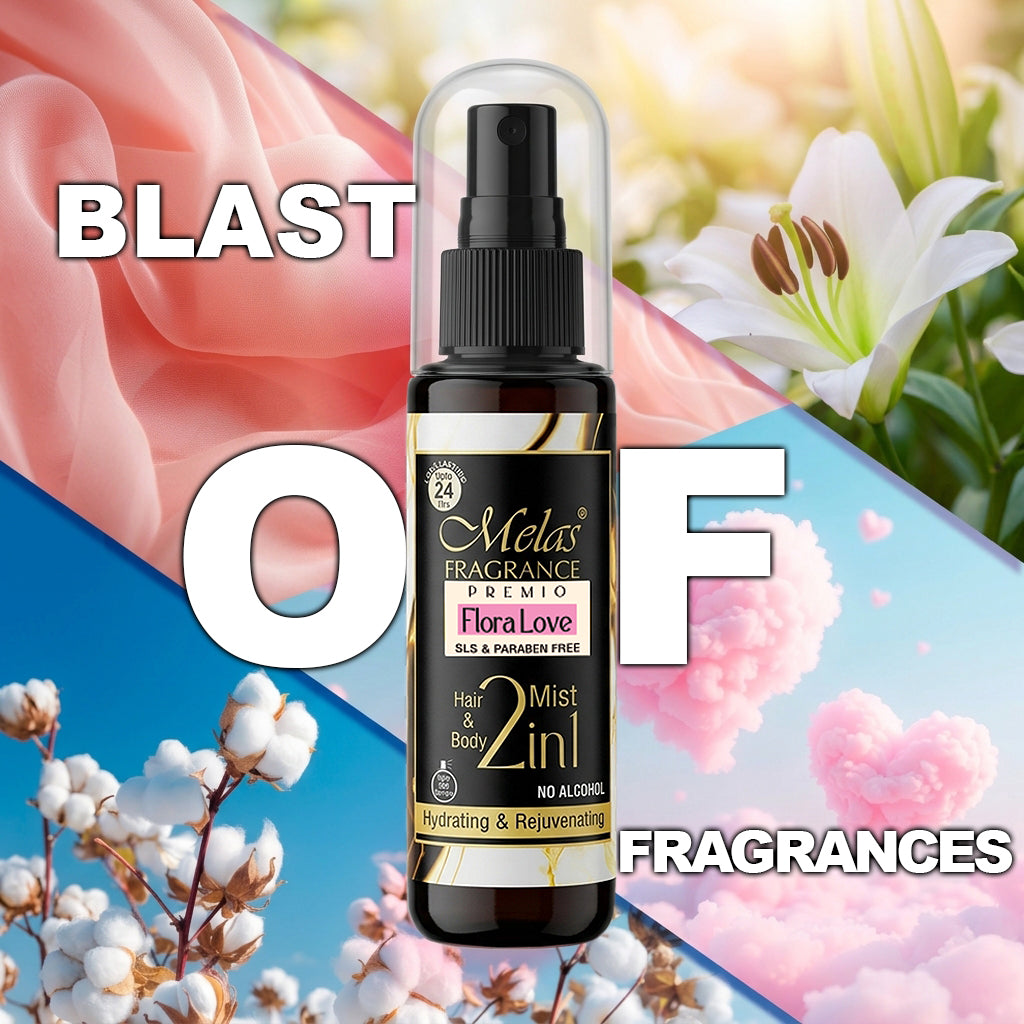 2 in 1 Set of 4 Perfume Body & Hair Mist