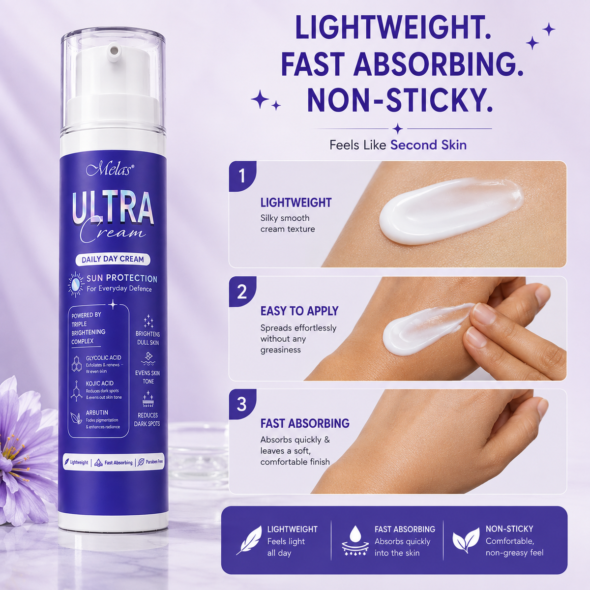 Melas Ultra Cream – Brightening Day Cream with Sun Protection