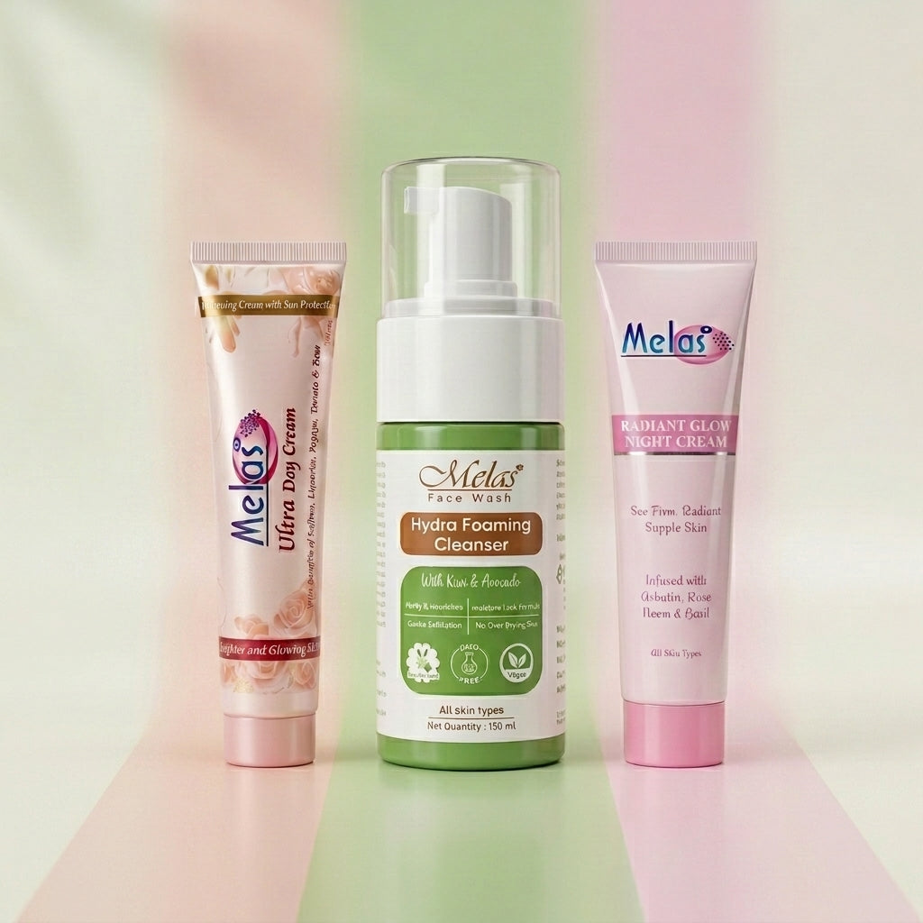 Melas Brightens Up Combo of Facewash, Night & Day Cream