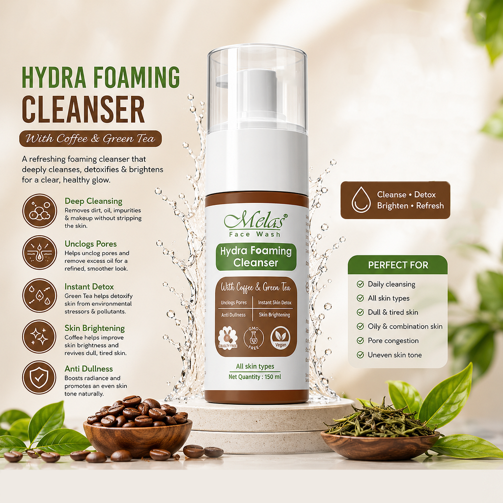 Melas Detoxifying Combo of Facewash, Night & Day Cream