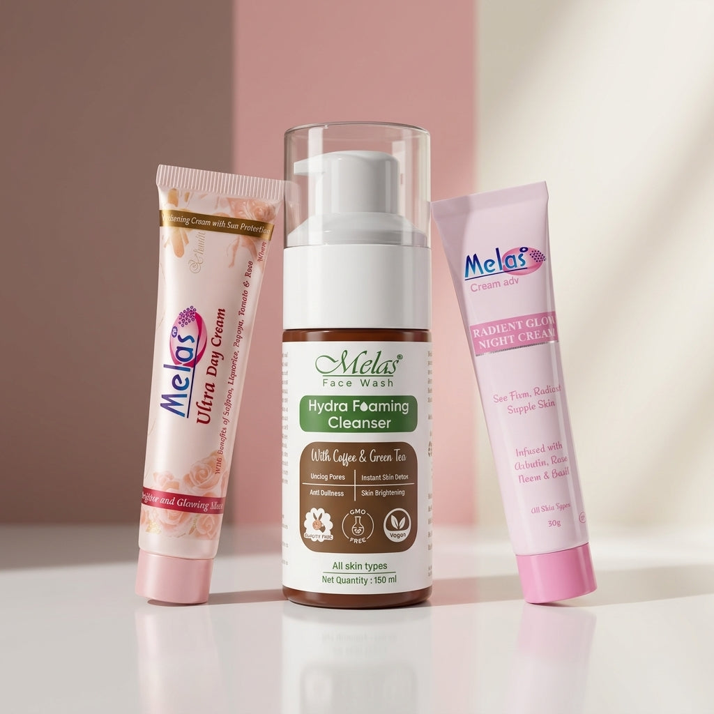 Melas Detoxifying Combo of Facewash, Night & Day Cream