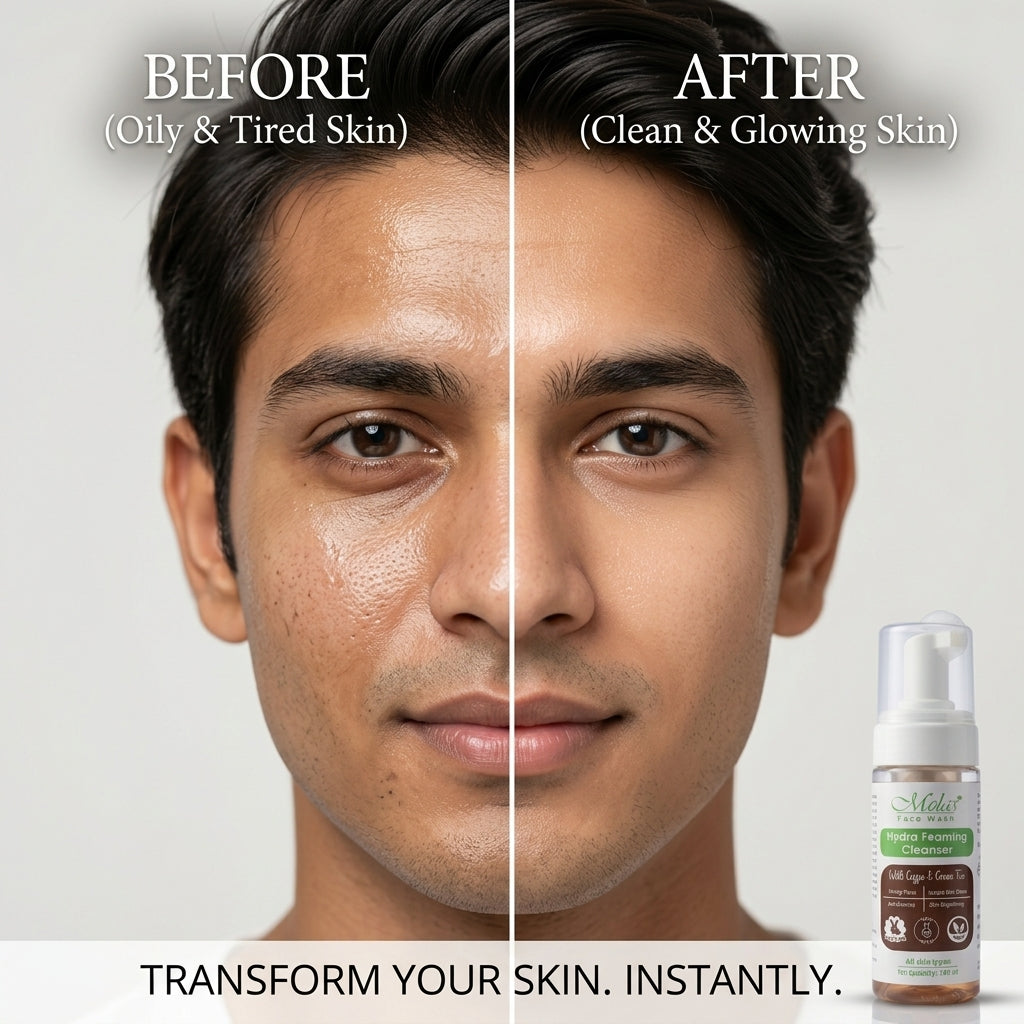 Melas Hydra Foaming Face Cleanser with Coffee & Green Tea