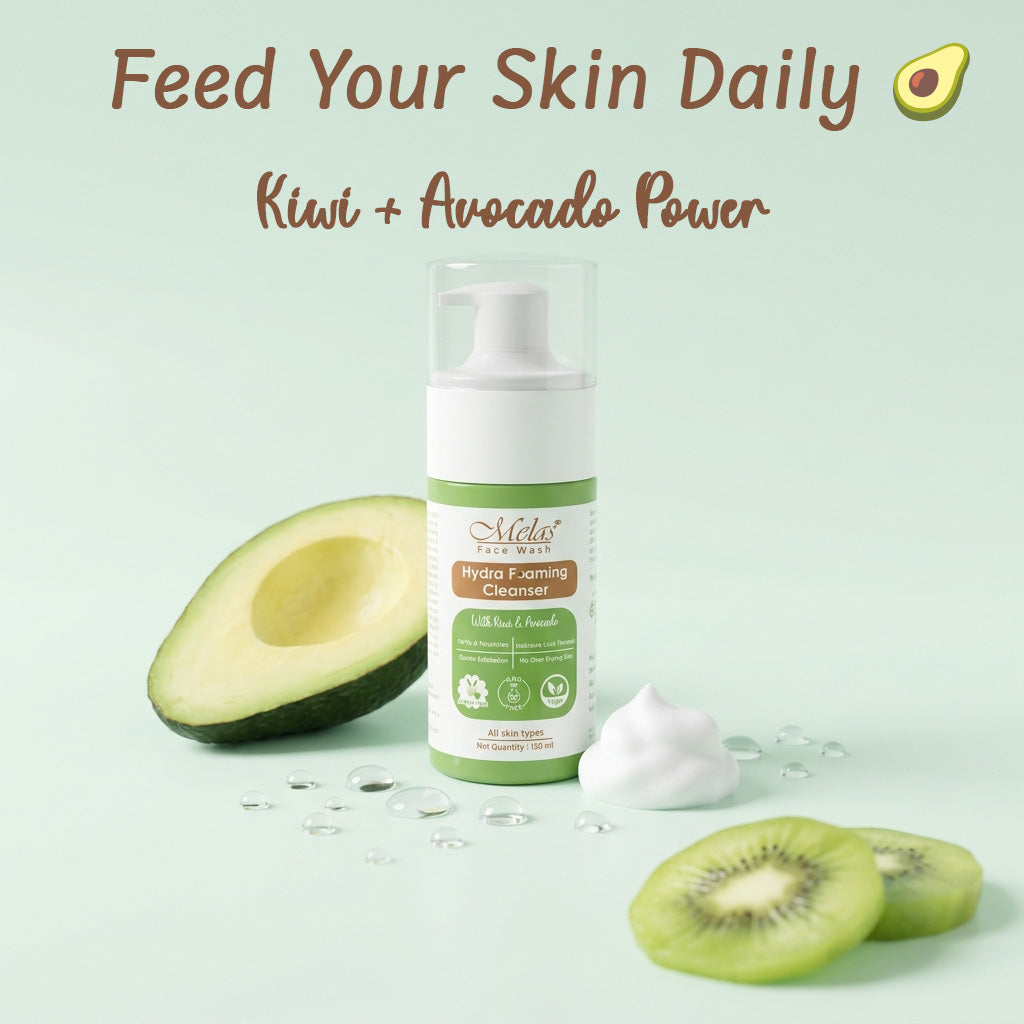 Melas Hydra Foaming Face Cleanser with Kiwi & Avocado