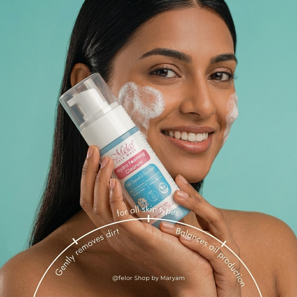 Melas Hydra Foaming Face Cleanser with Seaweed & Rice Water