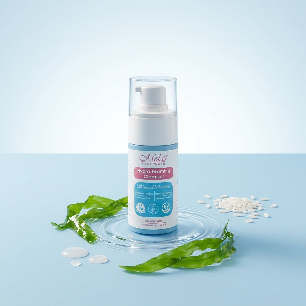 Melas Hydra Foaming Face Cleanser with Seaweed & Rice Water