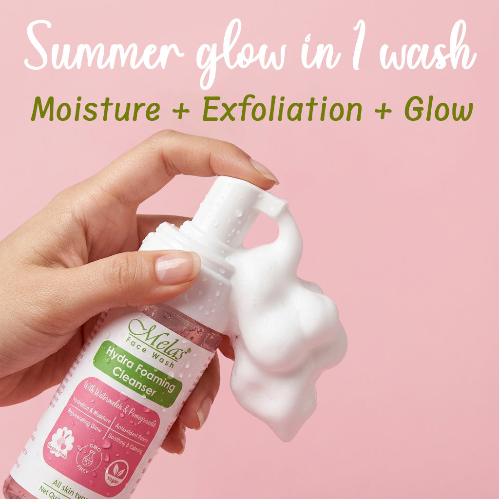 Melas Hydra Foaming Face Cleanser with Watermelon & Pomegranate