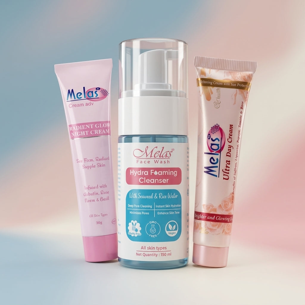 Melas Moisture Lock Combo of Facewash, Night & Day Cream