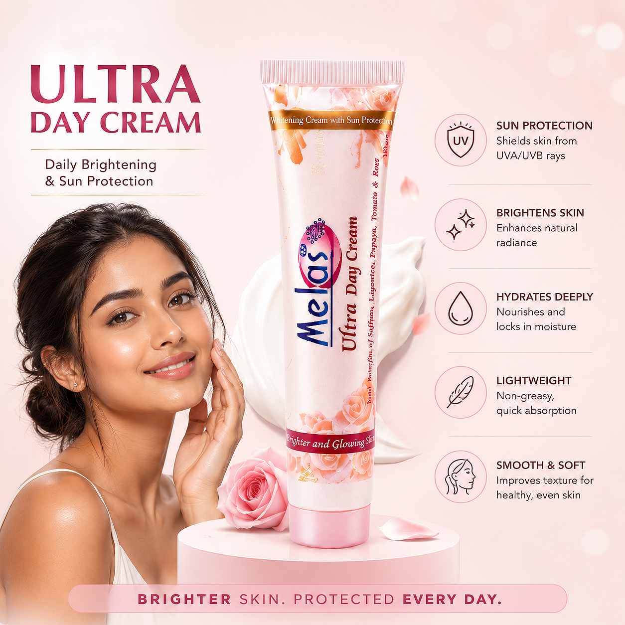Melas Ultra Day Cream for Men & Women pack of 4 (30gm)