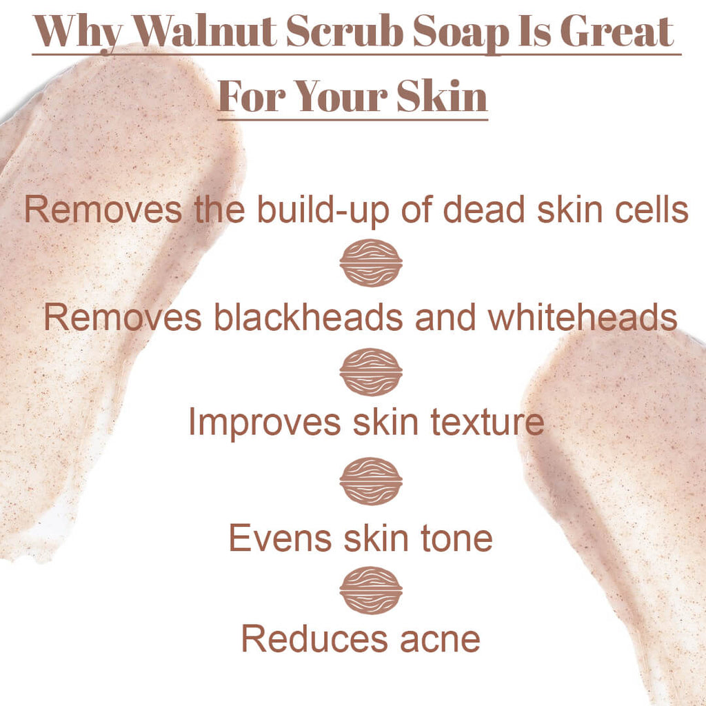Scrub Soap Natural Multani Mitti & Walnut Soap (Pack of 8 )