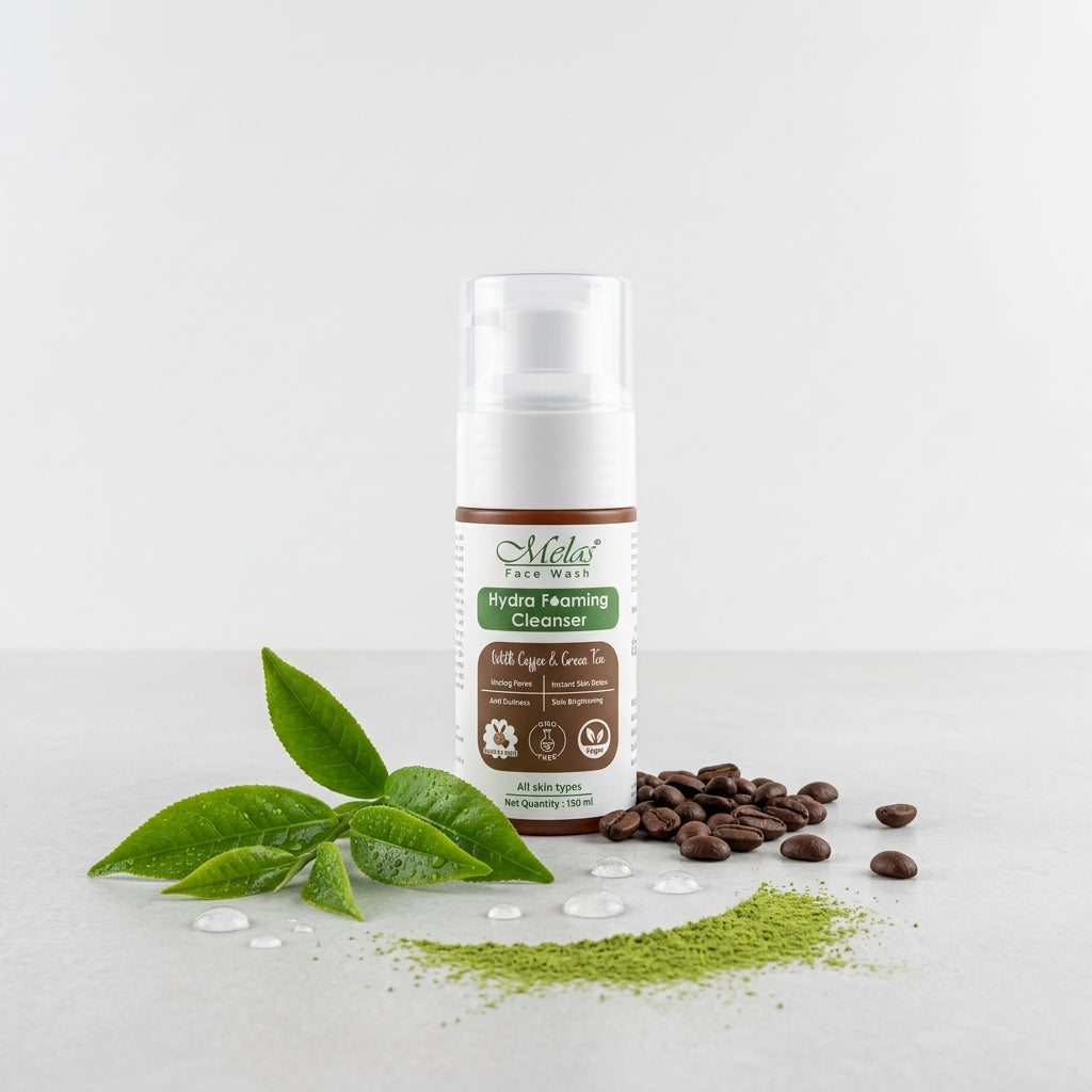 Melas Hydra Foaming Face Cleanser with Coffee & Green Tea