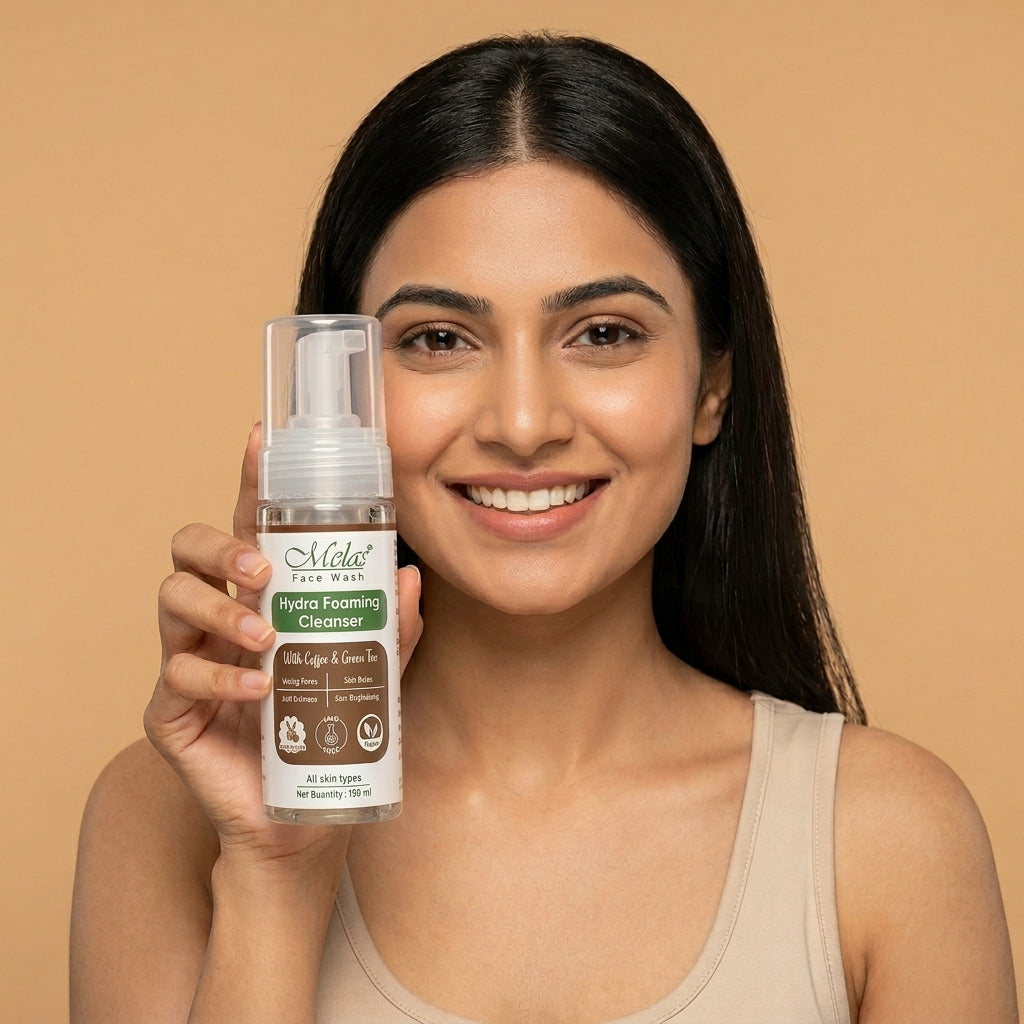 Melas Hydra Foaming Face Cleanser with Coffee & Green Tea